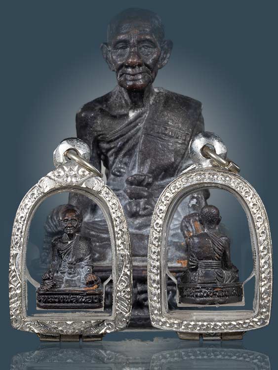 รูปหล่อหลวงพ่อเนื่อง วัดจุฬามณี พร้อมตลับเงิน-1