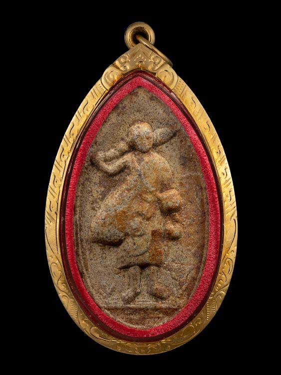 พระสีวะลีหลวงปู่โต๊ะ วัดประดู่ฉิมพลี เนื้อผงเกสร ปี21 พร้อมเลี่ยมทอง