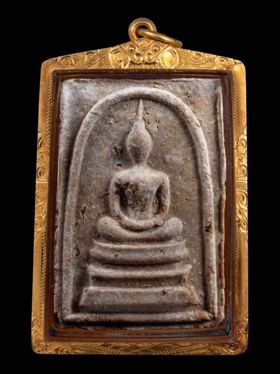 พระสมเด็จหลังสีวลี หลวงพ่อกวย วัดโฆสิตาราม พิมพ์ใหญ่ พร้อมเลี่ยมทอง