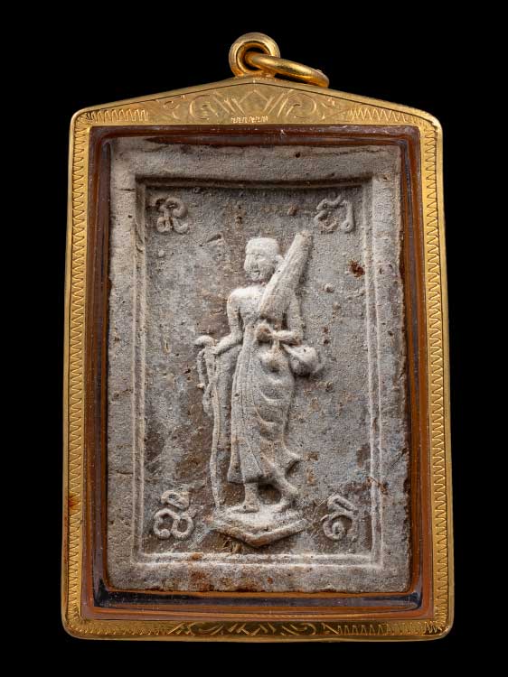 พระสมเด็จหลังสีวลี หลวงพ่อกวย วัดโฆสิตาราม พิมพ์ใหญ่ พร้อมเลี่ยมทอง-1