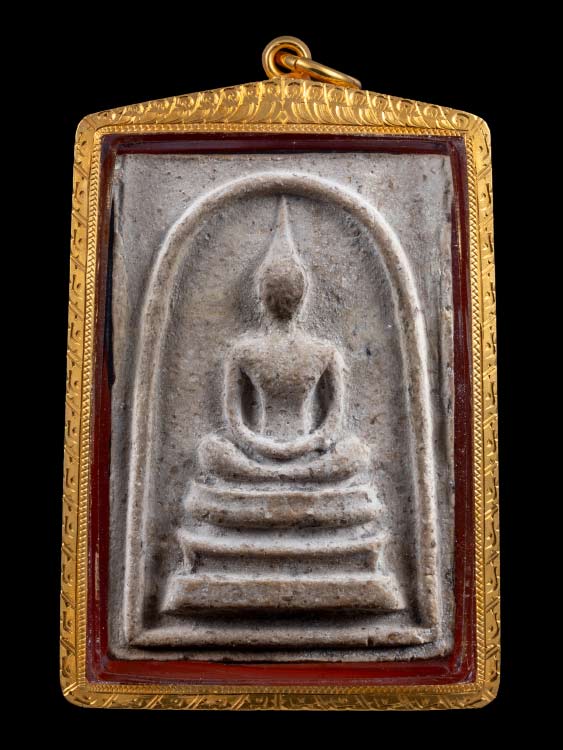 พระสมเด็จหลังสีวลี หลวงพ่อกวย วัดโฆสิตาราม พิมพ์ใหญ่ พร้อมเลี่ยมทอง