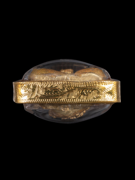 พระปิดตาอุดมโชคหลวงปู่หมุน วัดบ้านจาน ปี43 พร้อมเลี่ยมทอง-1