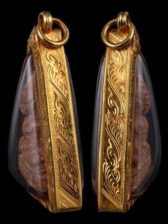 พระนางพญาหลวงพ่อเต๋ คงทอง วัดสามง่าม พร้อมเลี่ยมทอง-1