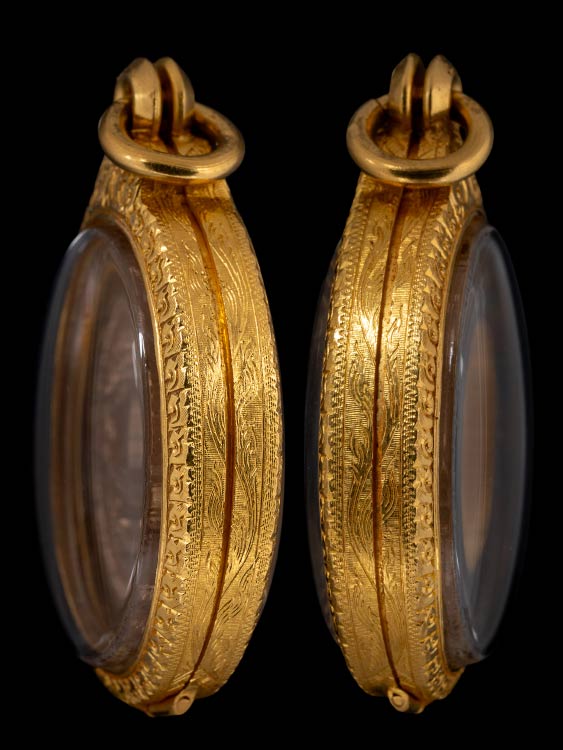 เหรียญหลวงปู่โต๊ะ วัดประดู่ฉิมพลี รุ่นแรก เนื้อนวโลหะกะไหล่ทอง ปี2510 สวยเดิมมากๆ พร้อมตลับทอง1ใบ(ทอง95%)-1