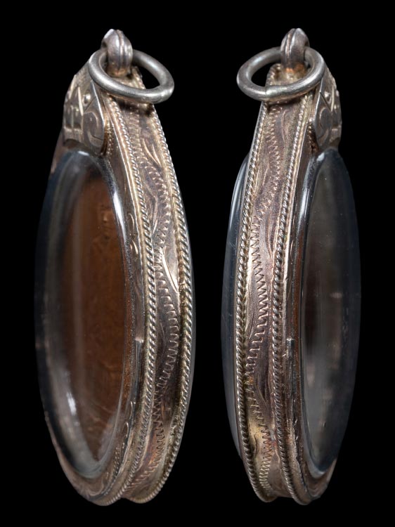 เหรียญหลวงพ่อสุด วัดกาหลง ปี20 พร้อมเลี่ยมเงิน-1