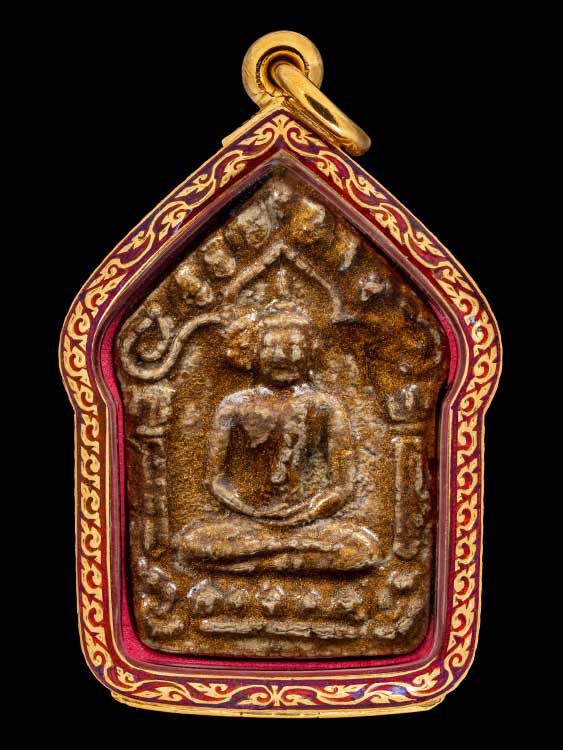 พระขุนแผนหลวงปู่ทิม วัดละหารไร่ บล็อกแรก พิมพ์ใหญ่ บรอนด์หน้าเดียว พร้อมตลับทองสั่งทำอย่างดีหนัก22.68g. องค์นี้สวยเดิมจากวัด ฟอร์มแชมป์มากๆครับ