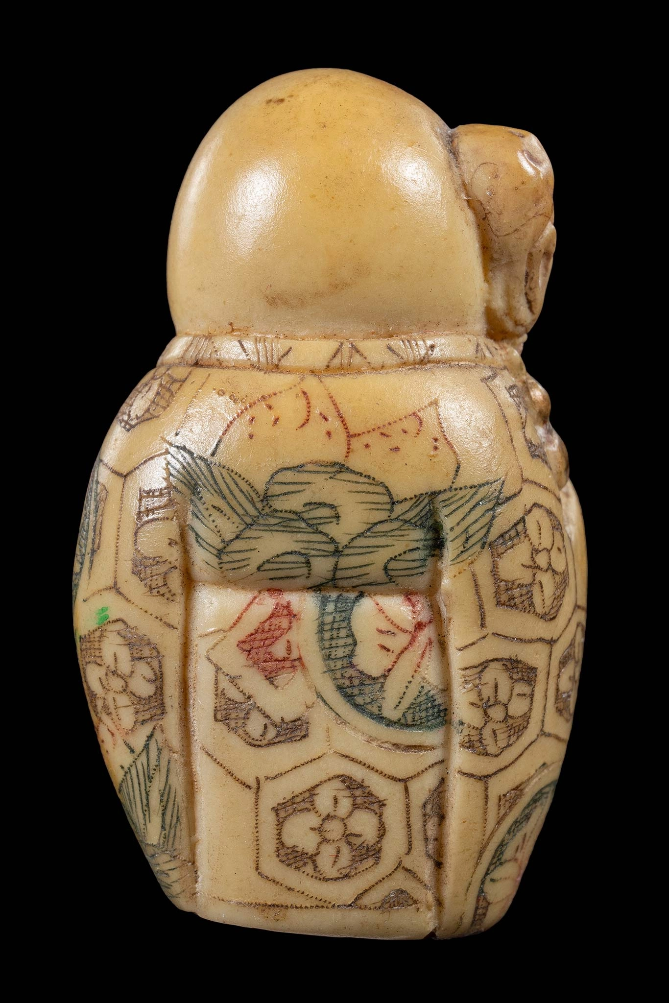 เทพเซียนจีน ฮก ลก ซิ่ว งานแกะงาเก่าลงสี จีน-1