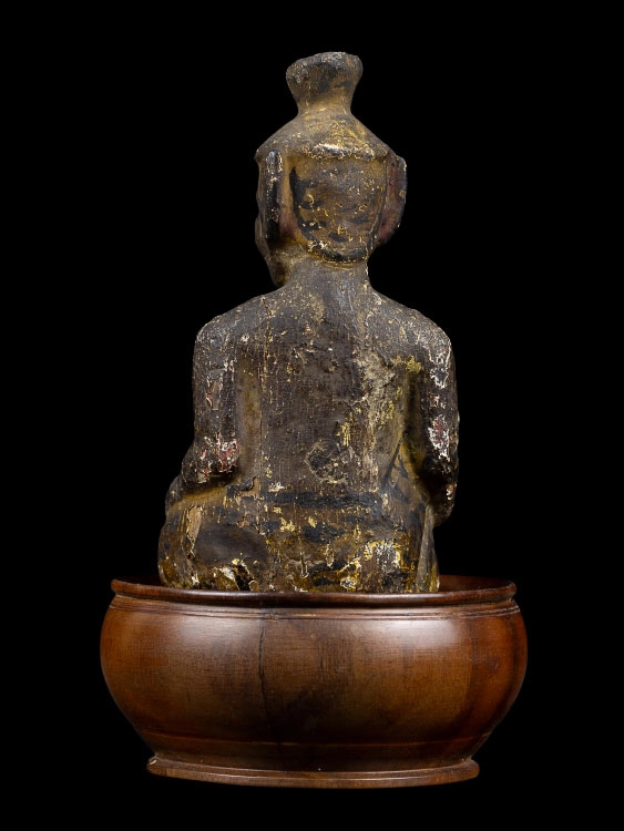 ฤาษี เนื้อไม้แกะปิดทองอุดผง ไม่ทราบที่ เก่ามาก-1