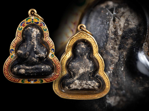 พระปิดตาหลวงพ่อทองสุข วัดสะพานสูง พร้อมเลี่ยมทองลงยาสีสั่งทำ-1