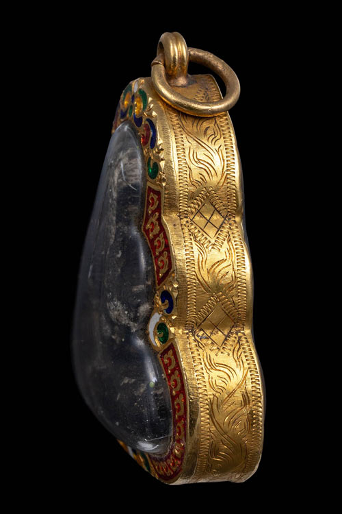 พระปิดตาหลวงพ่อทองสุข วัดสะพานสูง พร้อมเลี่ยมทองลงยาสีสั่งทำ-1