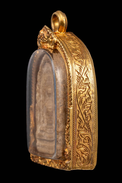 พระซุ้มกอ กรุวัดเงินคลองเตย พิมพ์ฐานสูง พร้อมเลี่ยมทอง-1