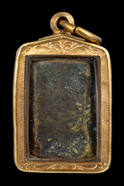 พระหล่อระฆังหลังฆ้อนยุคต้น ดูง่าย เต็มฟอร์ม พร้อมเลี่ยมทอง-1