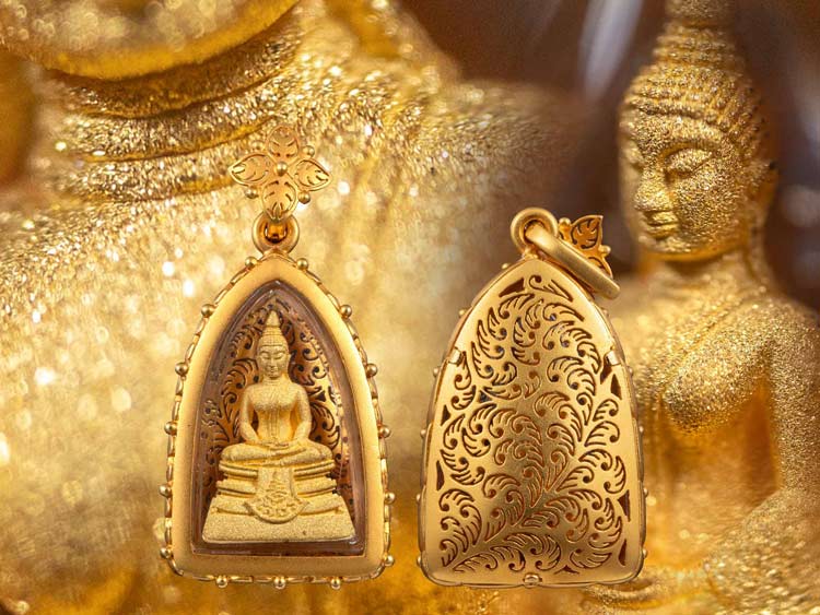 พระกริ่งหลวงพ่อโสธร เนื้อทองคำพ่นทรายพิมพ์เล็กพร้อมตลับทองสั่งทำ1ใบหนักเกือบ2บาท-1