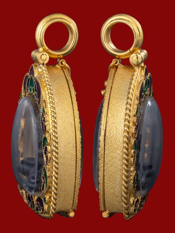 พระปิดตาอุตตะโมหลวงปู่ทิม เนื้อนวะโลหะ องค์ดาราสวย พร้อมตลับทอง1ใบหนัก11.95กรัม-1