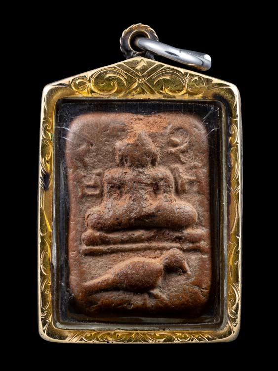 พระหลวงพ่อปาน วัดบางนมโค พิมพ์ทรงนก เลี่ยมทอง (สภาพผงเดิมหลุด) ราคาประหยัด