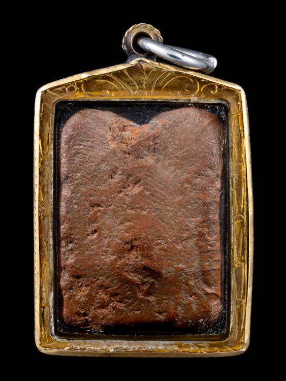 พระหลวงพ่อปาน วัดบางนมโค พิมพ์ทรงนก เลี่ยมทอง (สภาพผงเดิมหลุด) ราคาประหยัด-1