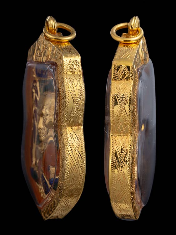 เหรียญลพ.รวย ปาสาทิโก รุ่นเสาร์ห้า กะไหล่ทองลงยาสี วัดตะโก จ.อยุธยา พร้อมเลี่ยมทอง-1