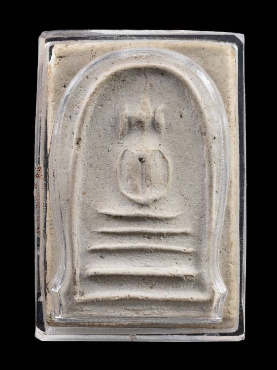 พระสมเด็จหลวงปู่ภู วัดอินทรฯ พิมพ์3ชั้น หูบายศรี พร้อมใบประกาศฯ