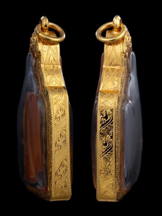 เหรียญหล่อหลวงพ่อแป้น วัดเสาธงใหม่ พร้อมเลี่ยมทอง-1