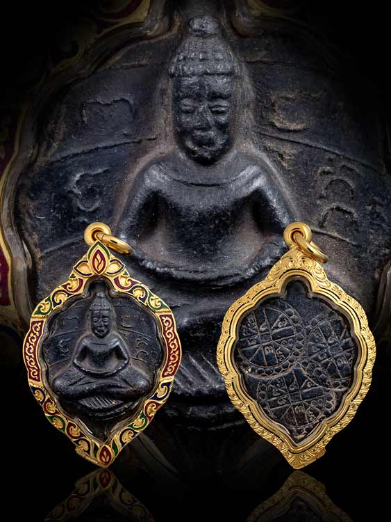 พระหลวงพ่อลีพิเศษหนึ่งเดียวยันต์สามดวงสวยเดิมหายาก องค์ในตำนานพร้อมตลับทอง1ใบหนักบาทกว่า-1