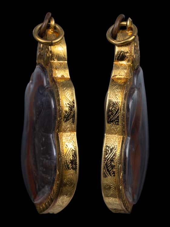 เหรียญเสือกลับหลวงพ่อสุด วัดกาหลง ออกวัดรวกสุทธาราม ปี21 พร้อมเลี่ยมทอง-1